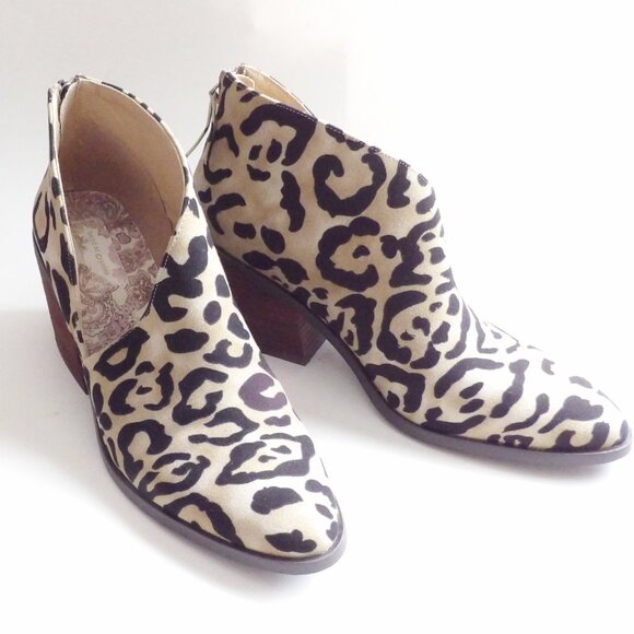 Band of Gypsies TUSK Cut Out D'Orsay Style Ankle Booties Leopard Print NIB Sz 10 - Picture 4 of 11